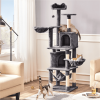 69-inch Multilevel Cat Tree Towers with Double Condo for Cats Kittens;  Dark Gray