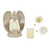 Resin angel candlestick sculpture