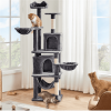 69-inch Multilevel Cat Tree Towers with Double Condo for Cats Kittens;  Dark Gray